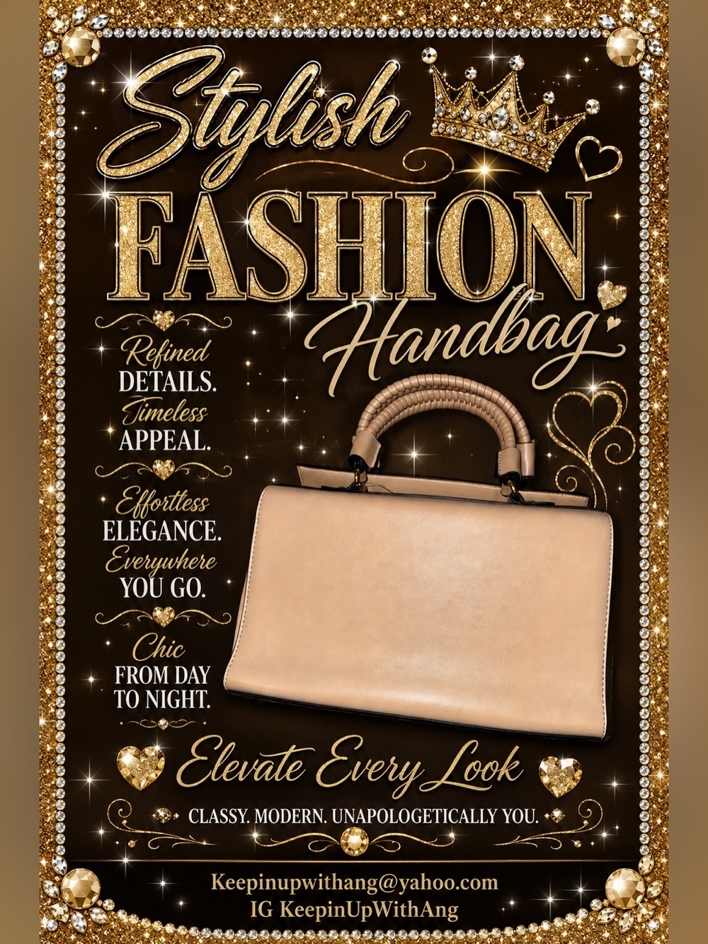 Stylish Beige Top-Handle Fashion Handbag - Classic Women’s Bag